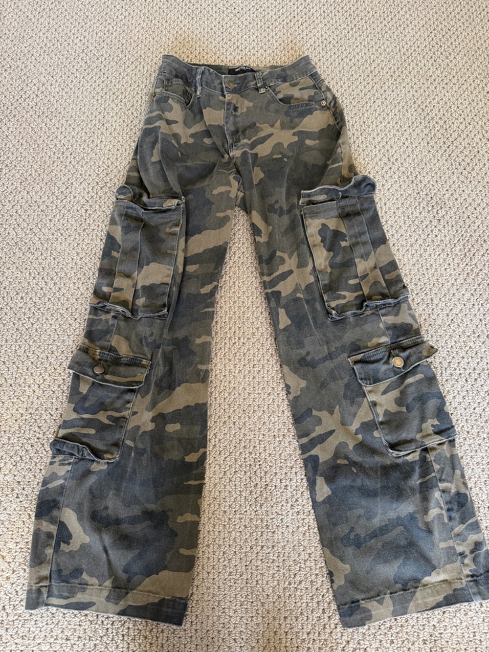 America Bazi  Camouflage Cargo Jeans - Olive Camo